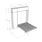 Pat dublu pliabil vertical cu unitate suspendată și coloană - Magicarbe Viadurini