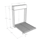 Pat dublu pliabil vertical cu unitate suspendată - Magicompare Viadurini