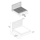 Pat dublu Capitonné cu depozitare opțională Made in Italy - Sciocco Viadurini
