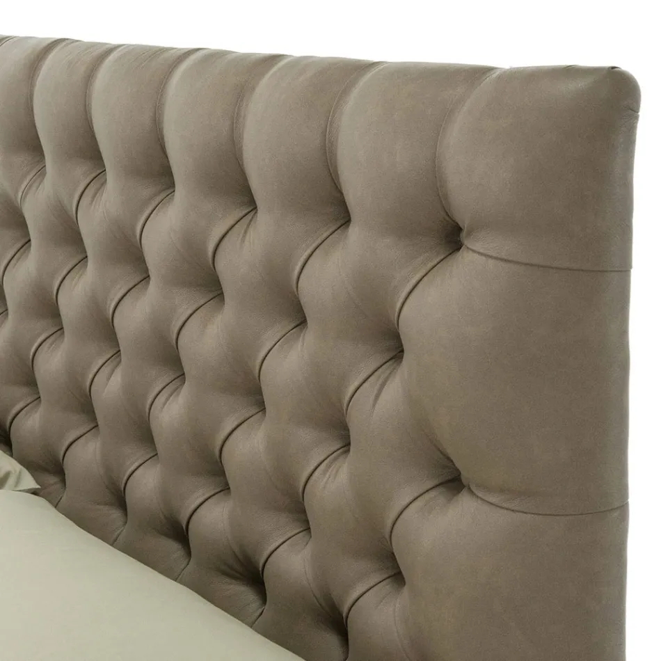 Pat dublu clasic cu cutie din stofa sau piele ecologica Made in Italy – Liban Viadurini