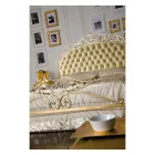 Pat dublu Clasic și Somptuos din Fier și Piele Made in Italy - Laki Viadurini