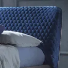 Pat dublu cu cutie tapițată în tesatura Corolle de Bolzan Viadurini