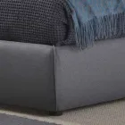 Pat dublu cu cutie tapițată în tesatura Corolle de Bolzan Viadurini