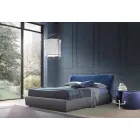 Pat dublu cu cutie tapițată în tesatura Corolle de Bolzan Viadurini