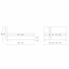 Pat dublu cu sertar captusit din piele ecologica Made in Italy - Paolo Viadurini