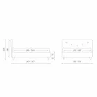 Pat dublu cu căptușeală captusită din piele faux fabricată în Italia - mască Viadurini