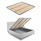 Pat dublu cu căptușeală captusită din piele faux fabricată în Italia - mască Viadurini