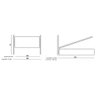 Pat dublu cu depozitare optionala, 2 noptiere si saltea - Fiuto Viadurini