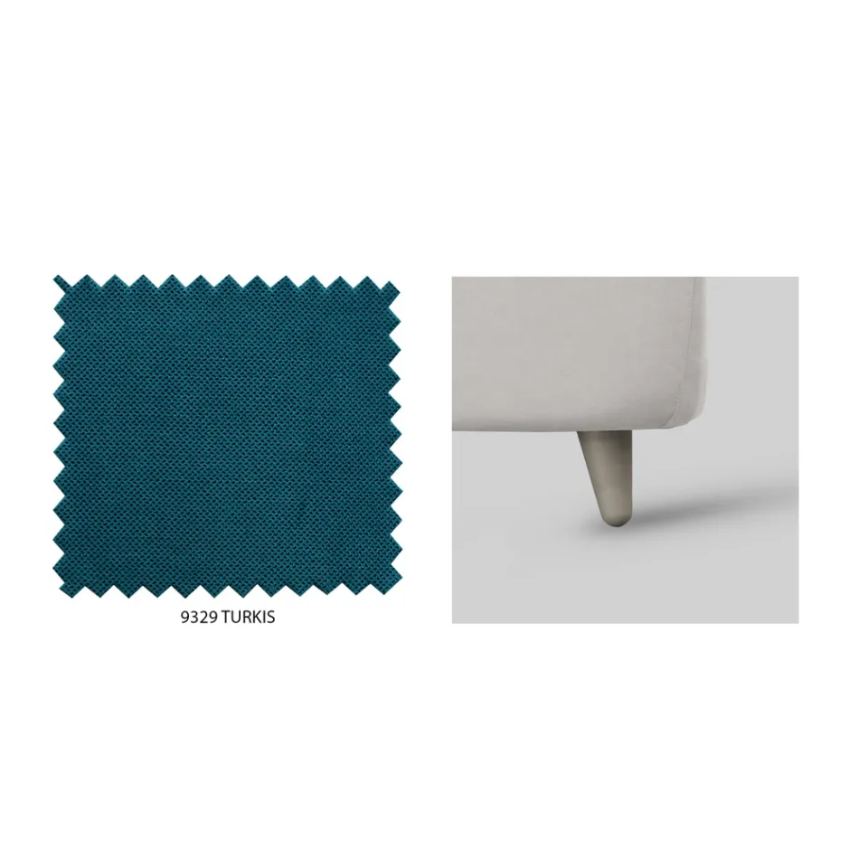 Pat dublu cu depozitare optionala si picioare Made in Italy - Birba Viadurini