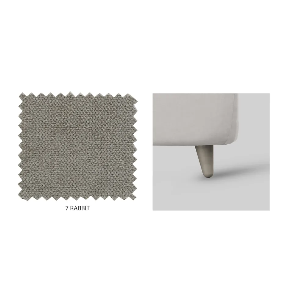 Pat dublu cu depozitare optionala si picioare Made in Italy - Birba Viadurini