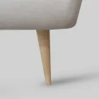 Pat dublu cu cadru de pat căptușit și tăblie din fier - Nebbia Viadurini