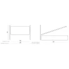 Pat dublu cu cadru de pat tapitat din material Made in Italy - Rolly Viadurini