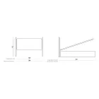 Pat dublu cu cadru de pat capitonat Made in Italy - Shadow Viadurini