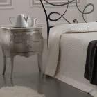 Pat dublu cu perne, saltea si 2 noptiere Made in Italy - Natural Viadurini