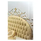 Pat dublu cu saltea, perne si 2 noptiere Made in Italy - Laki Viadurini