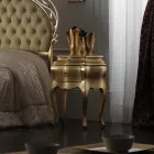 Pat dublu cu saltea, perne si 2 noptiere Made in Italy - Laki Viadurini