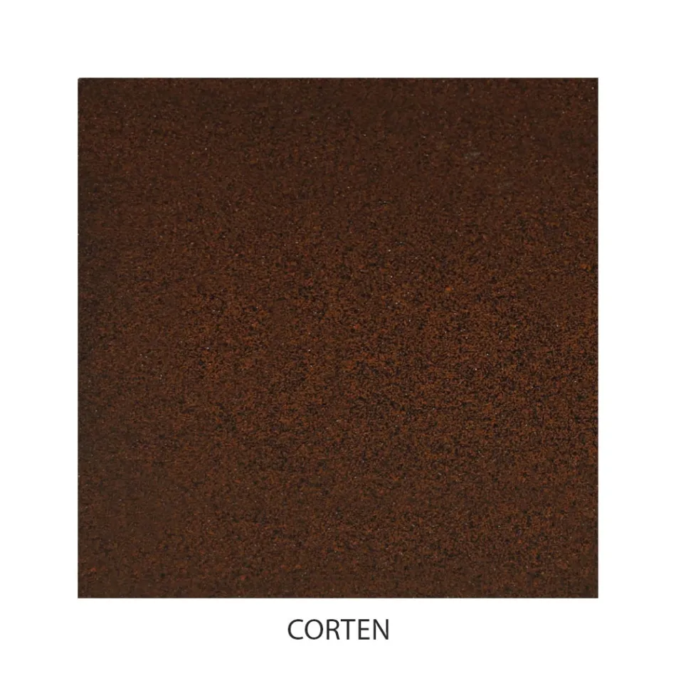 Pat dublu cu picior coordonat Corten - Peter Viadurini