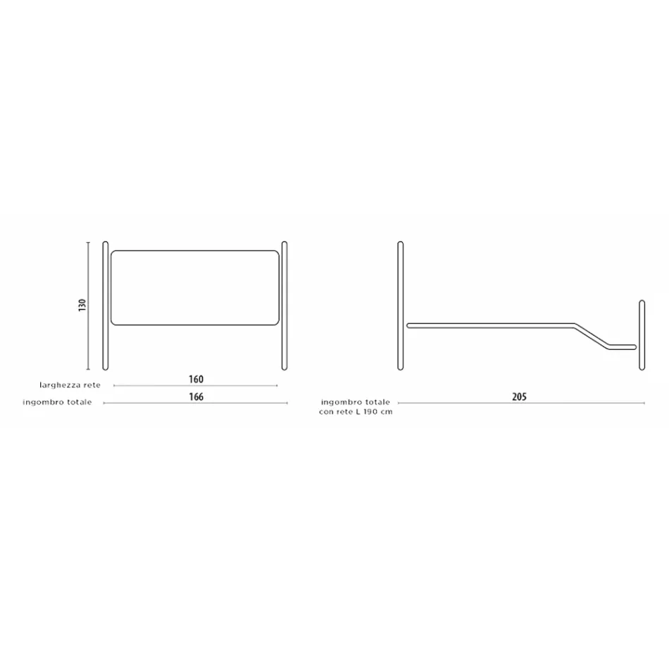 Pat dublu cu picior Corten coordonat - Peter Viadurini