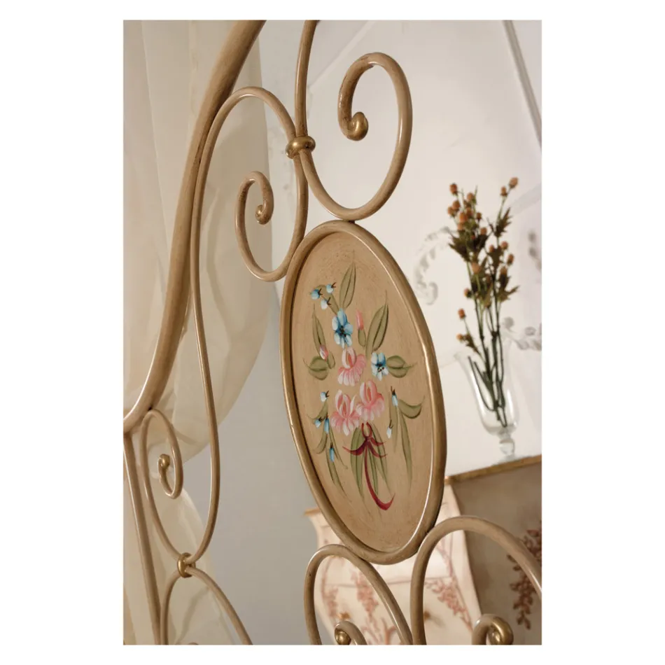 Pat dublu cu picior din fier tubular coordonat Made in Italy - Chic Viadurini