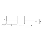 Pat dublu cu picior din fier tubular coordonat Made in Italy - Chic Viadurini