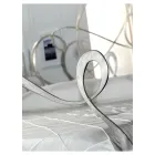 Pat dublu cu tăblie, saltea și 2 noptiere asortate - Nebbia Viadurini