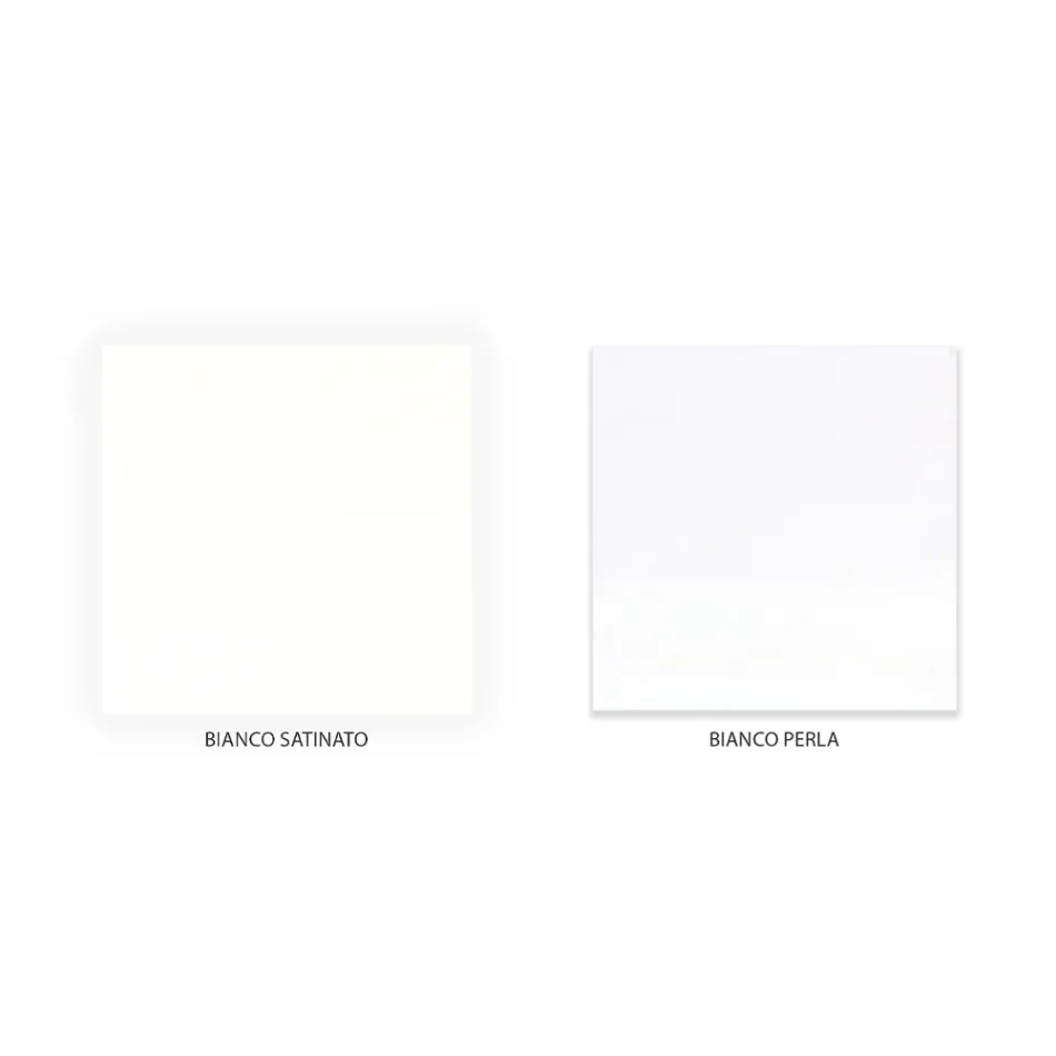 Pat dublu cu tăblie, saltea și 2 noptiere asortate - Nebbia Viadurini