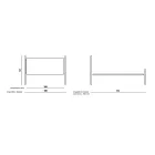 Pat dublu cu tăblie, saltea și 2 noptiere asortate - Nebbia Viadurini