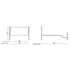 Pat dublu cu tăblie în diferite finisaje Made in Italy - Finisaj Viadurini