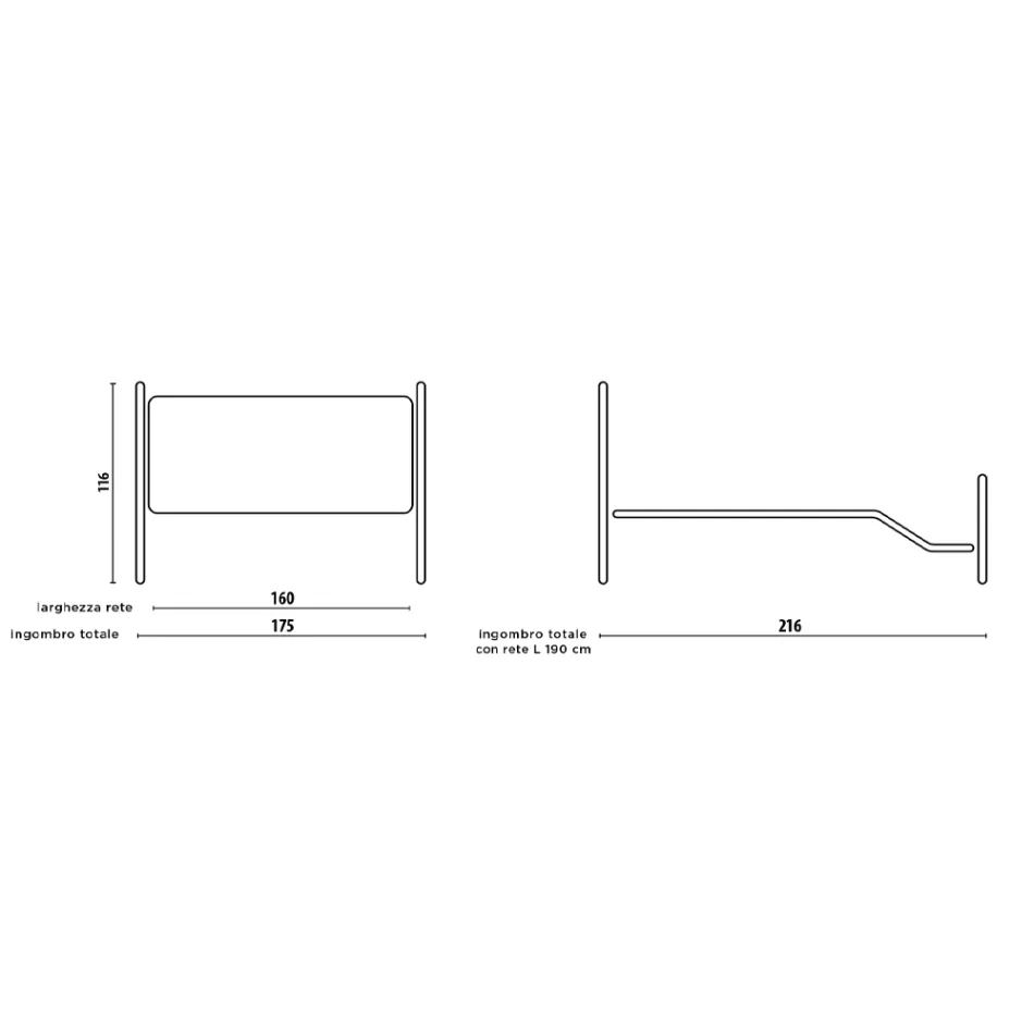 Pat dublu cu tăblie în diferite finisaje Made in Italy - Finisaj Viadurini