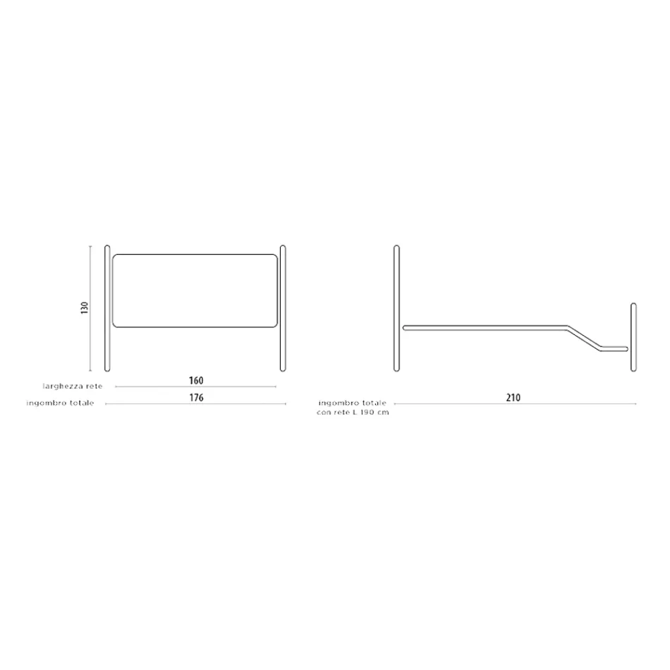 Pat dublu cu tăblie, saltea, perne și 2 noptiere - Lampo Viadurini