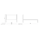 Pat dublu cu tăblie și cadru pat din fier Made in Italy - Finisaj Viadurini