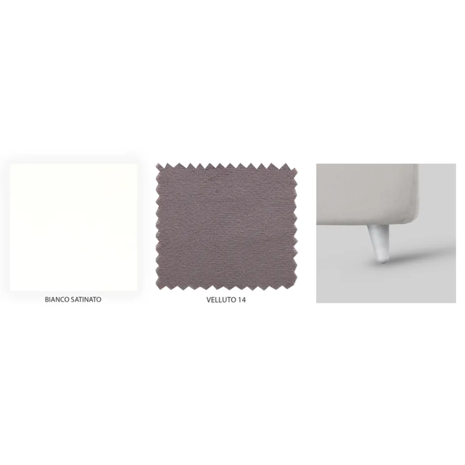 Pat dublu cu tăblie din fier și perne Made in Italy - Peter Viadurini