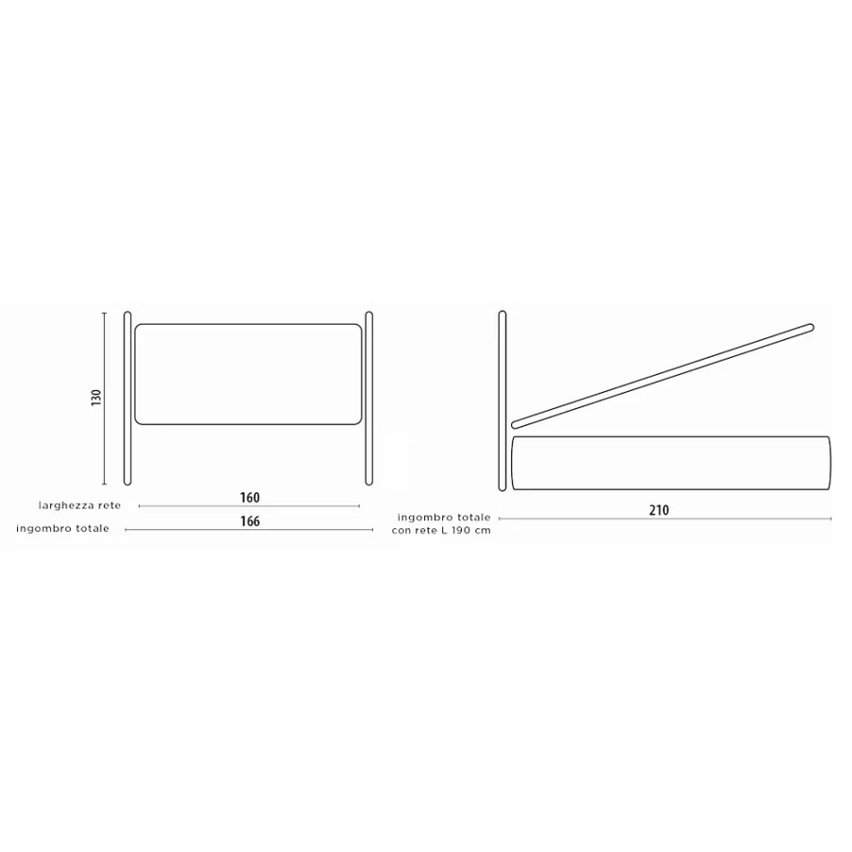 Pat dublu cu tăblie din fier și perne Made in Italy - Peter Viadurini