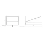 Pat dublu cu tăblie din fier și cadru de pat căptușit Made in Italy - Kenzo Viadurini