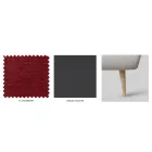 Pat dublu cu tăblie din fier și cadru de pat căptușit Made in Italy - Kenzo Viadurini