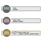 Pat dublu cu tăblie din fier solid Made in Italy - Nebbia Viadurini