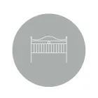 Pat dublu cu tăblie din fier tubular Made in Italy - Kenzo Viadurini