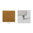 Pat dublu cu tăblie din piele ecologică sau material Fabricat în Italia - Buddy Viadurini