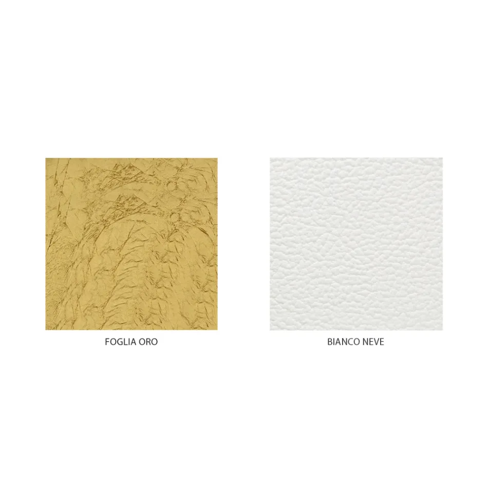 Pat dublu în stil clasic din fier și piele Made in Italy - King Viadurini