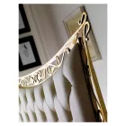 Pat dublu în stil clasic din fier și piele Made in Italy - King Viadurini