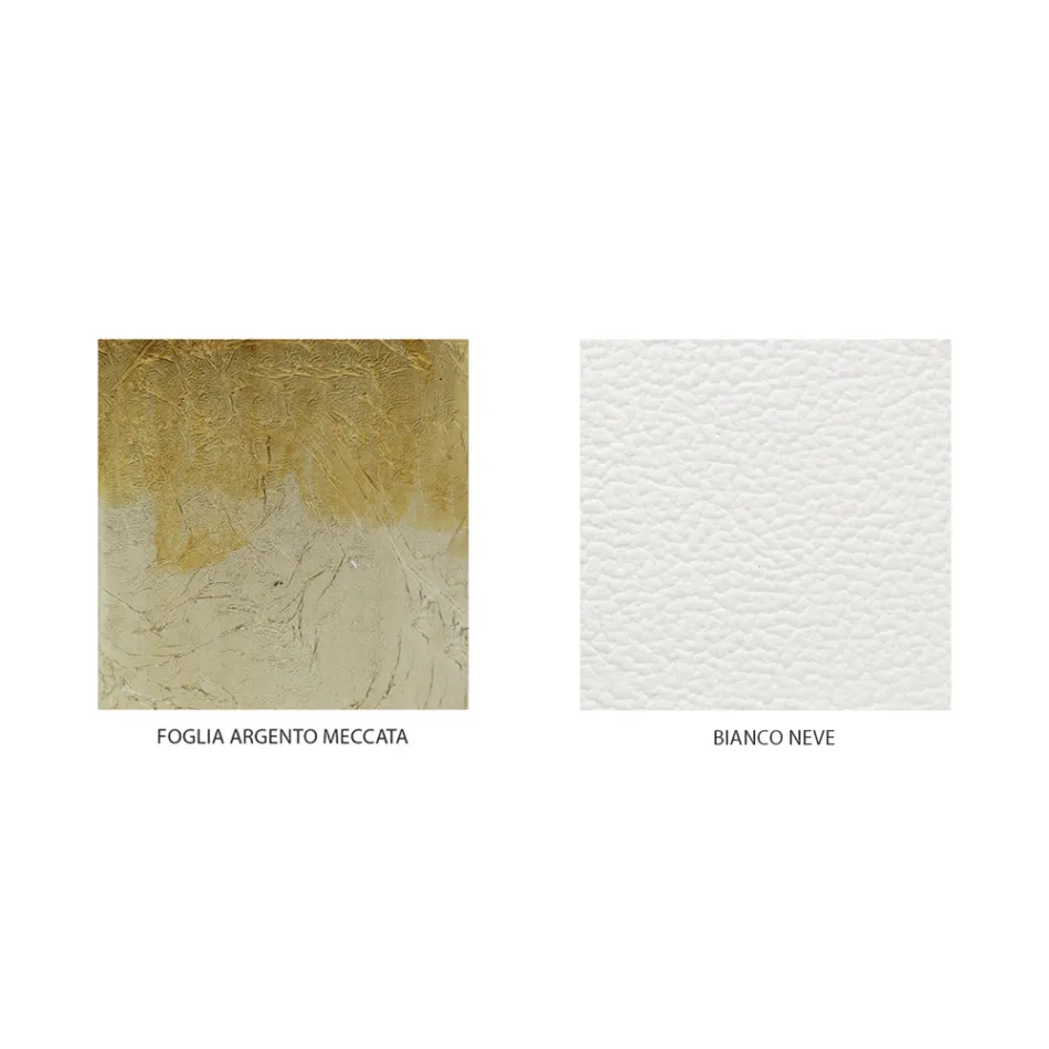 Pat dublu în stil clasic din fier și piele Made in Italy - King Viadurini