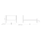 Pat dublu în stil clasic din fier și piele Made in Italy - King Viadurini