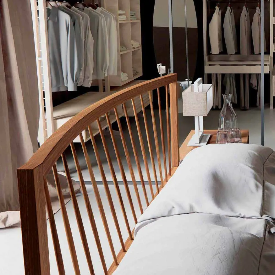 Design pat dublu 160x200cm cu bază solidă de nuc Alain Viadurini