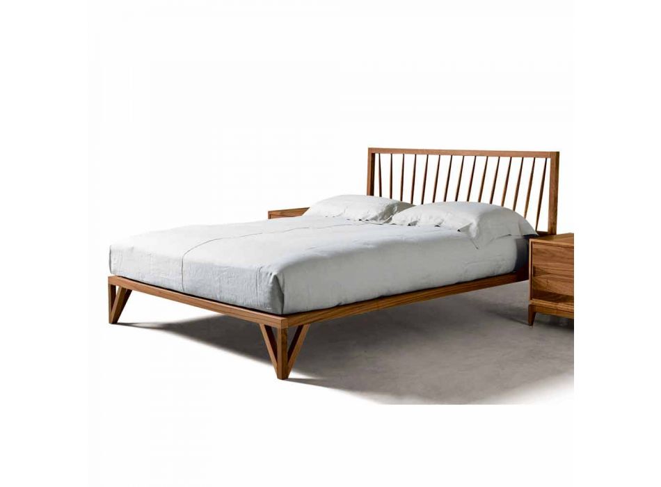 Design pat dublu 160x200cm cu bază solidă de nuc Alain Viadurini