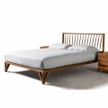 Design pat dublu 160x200cm cu bază solidă de nuc Alain