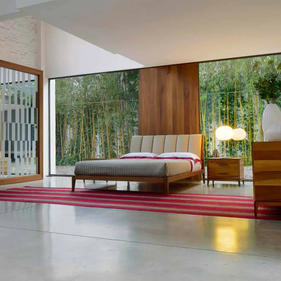 Design pat dublu cu piele tapițată din piele Menardo Viadurini