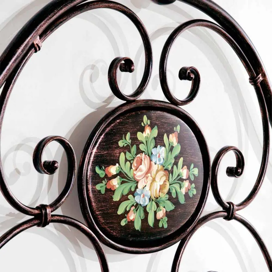 Pat dublu cu un design din fier forjat artizanale Alexa Viadurini