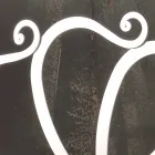 Design dublu de fier, cu decorațiuni din sticlă în Eden Viadurini