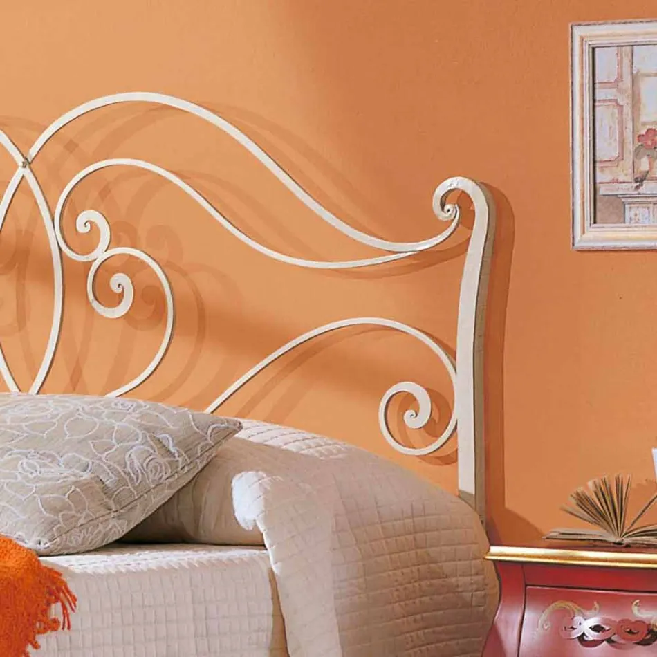 Pat dublu de fier solid Allie de design, realizate în Italia Viadurini