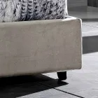 Pat dublu cu design modern cu tăblie plisată sau matlasată - Alano Viadurini